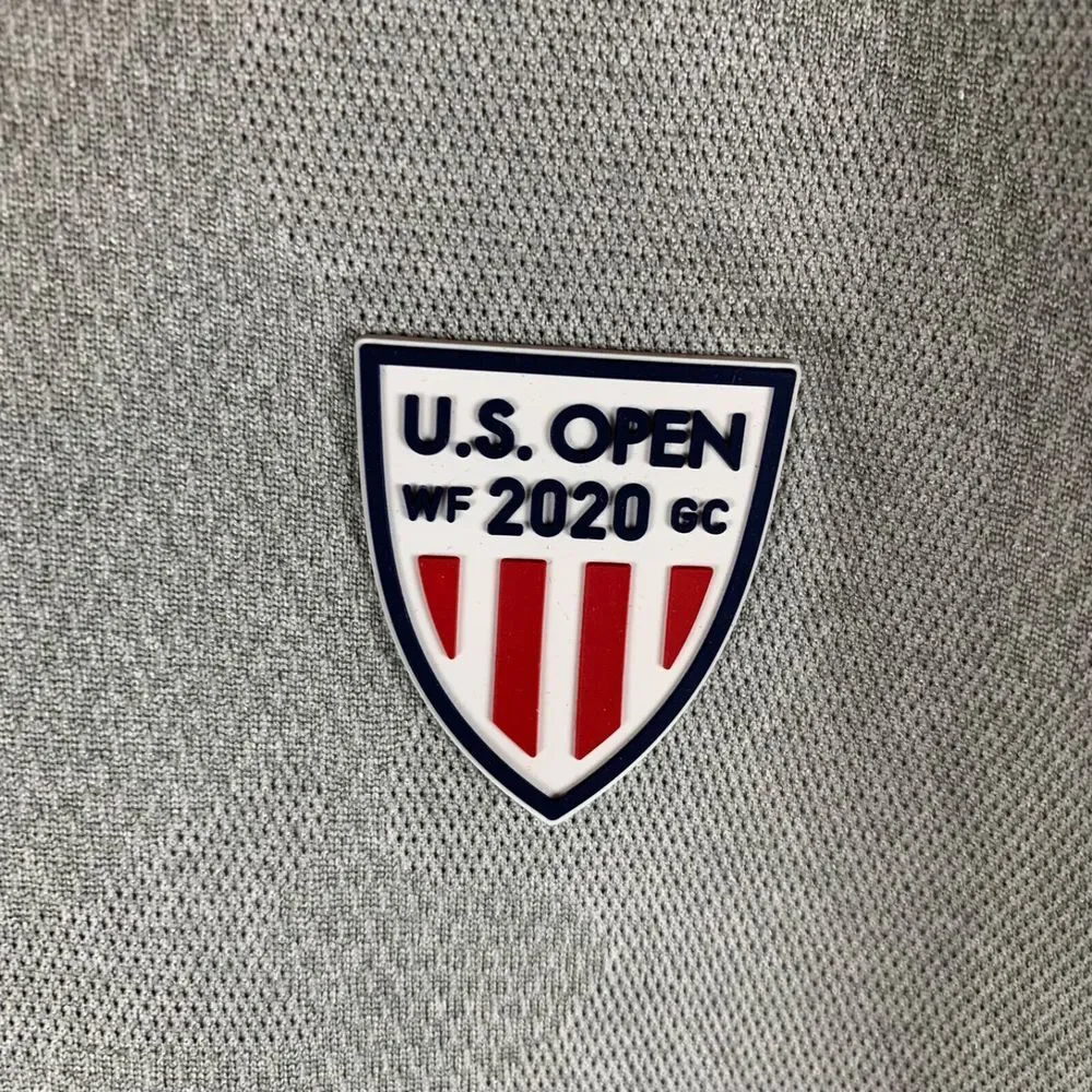RLX Ralph Lauren Men's Gray Short Sleeve Golf 2020 U.S. Open Polo Shirt Size‎ L